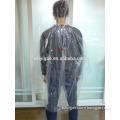 Clear transparent waterproof PE raincoat poncho hooded